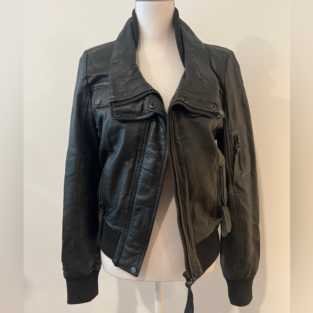Vintage REAL Leather Zara Jacket – Rare Find!